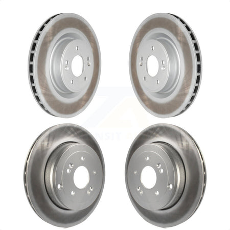 Front Rear Coated Disc Brake Rotors Kit For Hyundai Genesis Coupe KG-101122 by Genius