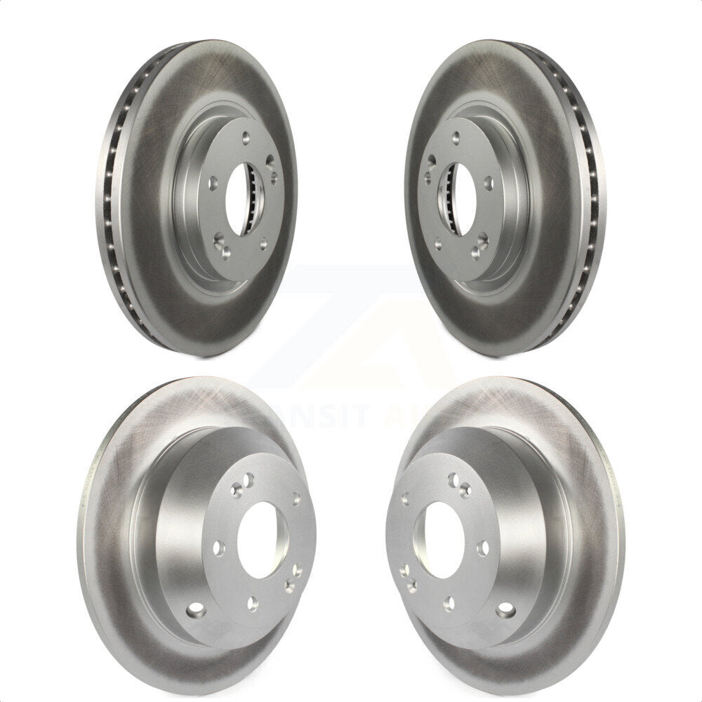 Front Rear Coated Disc Brake Rotors Kit For Kia Sorento Hyundai Santa Fe KG-101125 by Genius