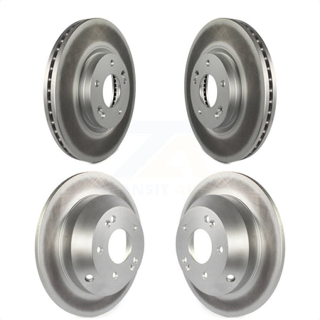 Front Rear Coated Disc Brake Rotors Kit For Kia Sorento Hyundai Santa Fe KG-101125 by Genius