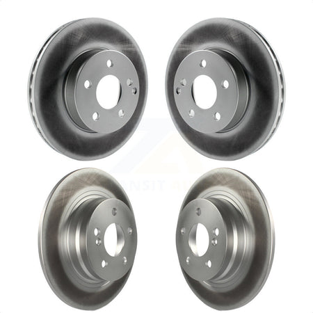 Front Rear Coated Disc Brake Rotors Kit For Mercedes-Benz C300 C250 C230 KG-101127 by Genius