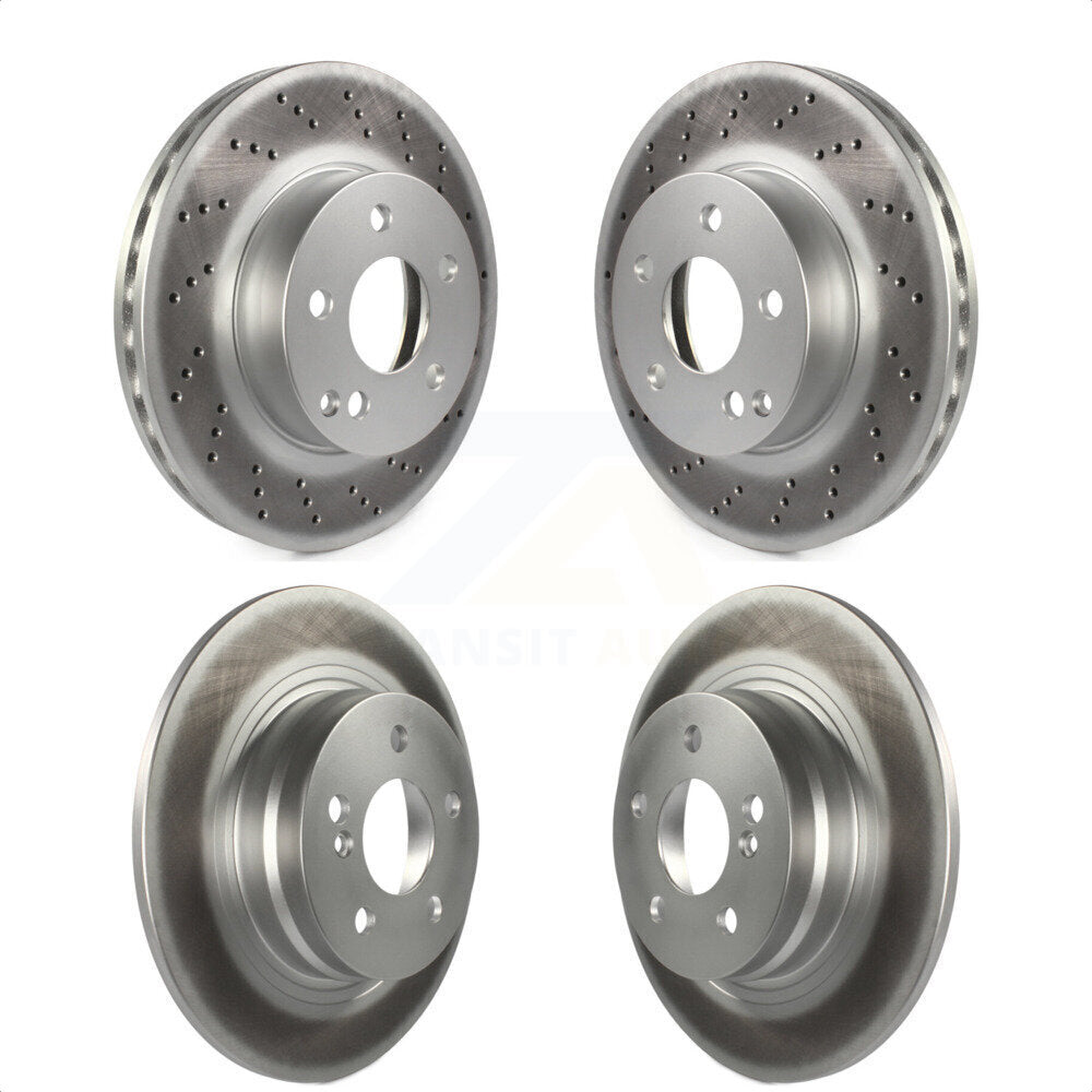 Front Rear Coated Disc Brake Rotors Kit For Mercedes-Benz C300 C250 C230 KG-101129 by Genius