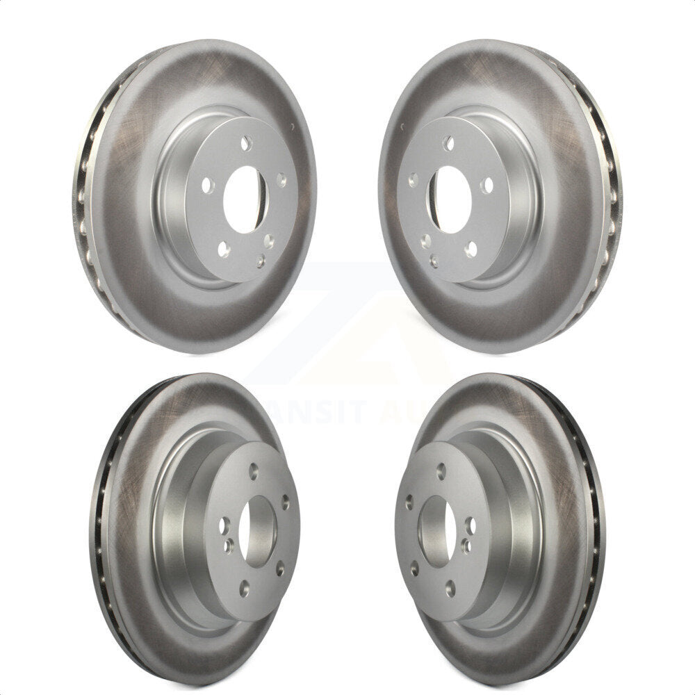 Front Rear Coated Disc Brake Rotors Kit For Mercedes-Benz E350 E400 With 322mm Diameter Rotor KG-101131 by Genius