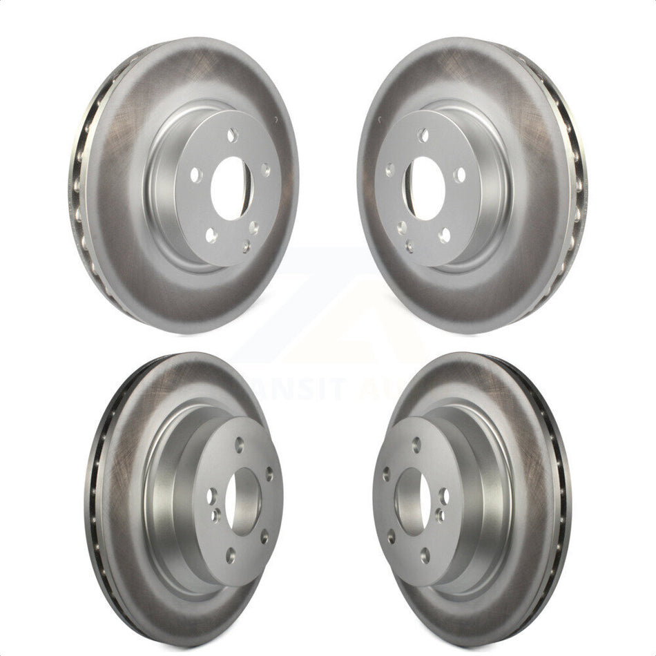 Front Rear Coated Disc Brake Rotors Kit For Mercedes-Benz E350 E400 With 322mm Diameter Rotor KG-101131 by Genius