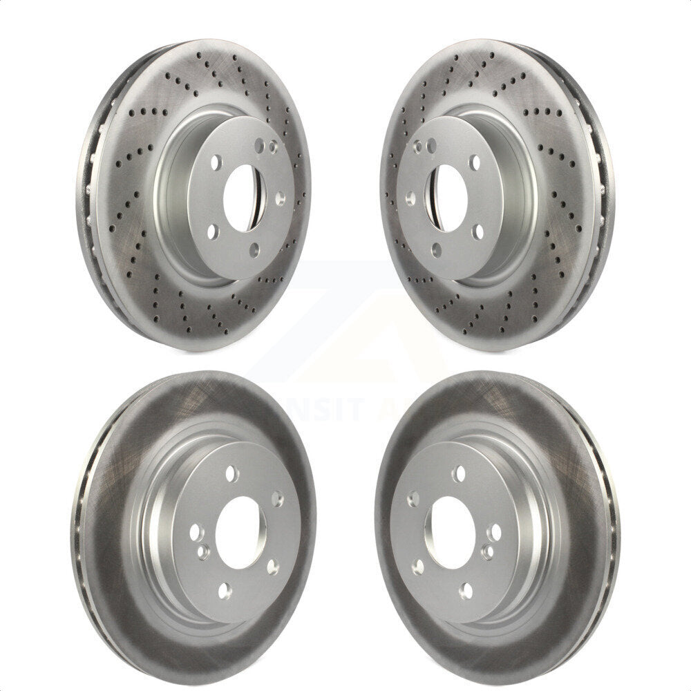 Front Rear Coated Disc Brake Rotors Kit For Mercedes-Benz E350 C300 C350 KG-101134 by Genius