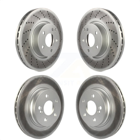 Front Rear Coated Disc Brake Rotors Kit For Mercedes-Benz E350 C300 C350 KG-101134 by Genius