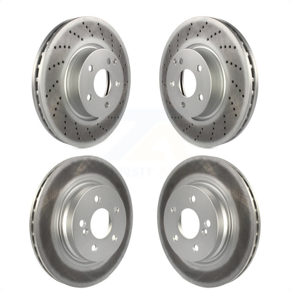 Front Rear Coated Disc Brake Rotors Kit For Mercedes-Benz E350 C300 C350 KG-101134 by Genius