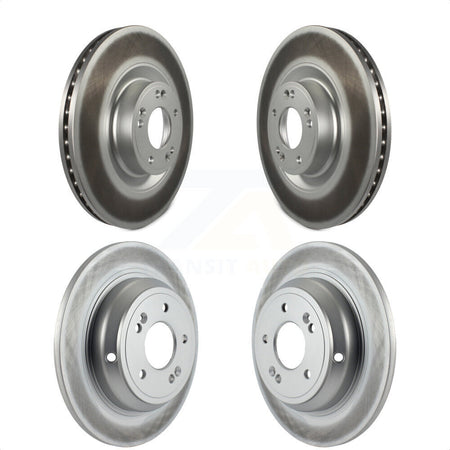 Front Rear Coated Disc Brake Rotors Kit For Hyundai Genesis G80 Kia K900 KG-101139 by Genius