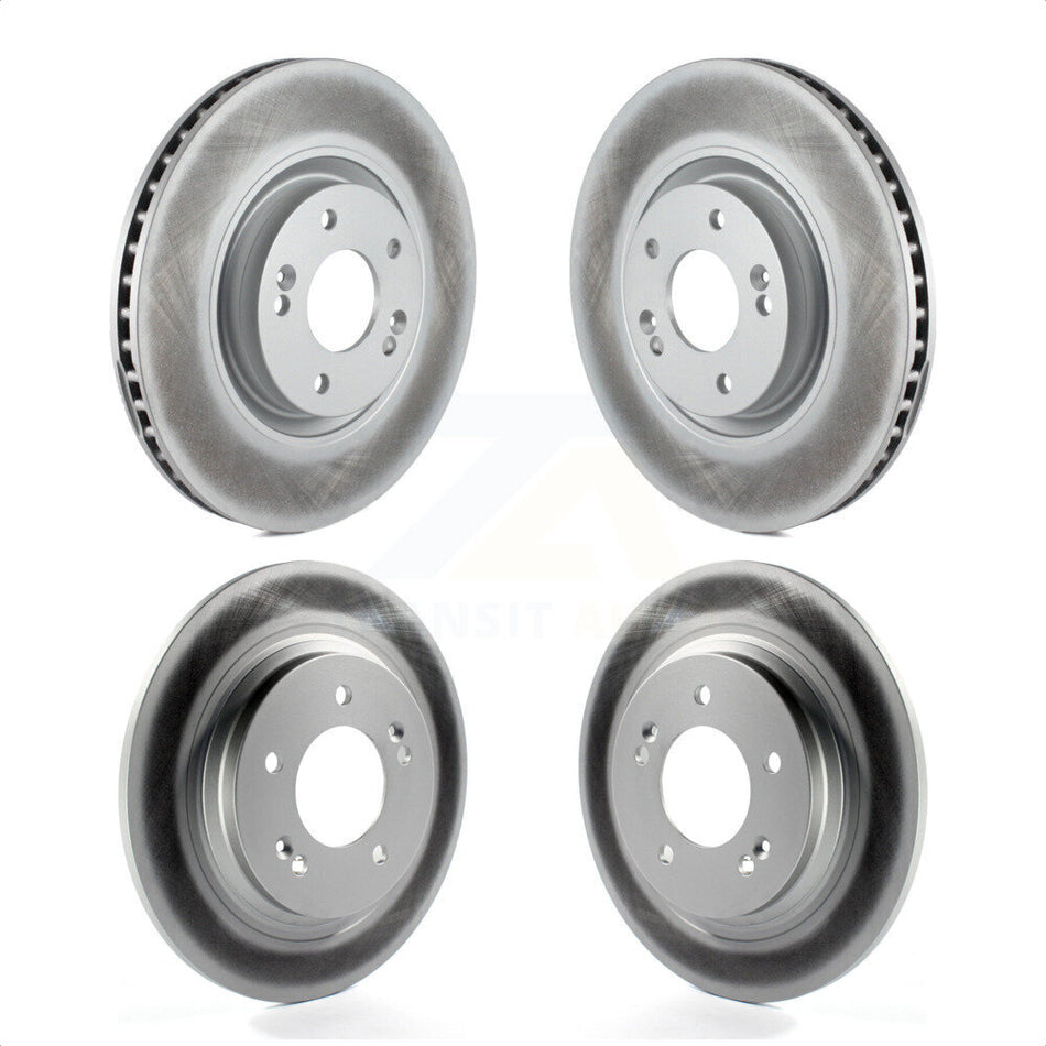 Front Rear Coated Disc Brake Rotors Kit For Kia Optima Hyundai Sonata Cadenza Azera KG-101145 by Genius