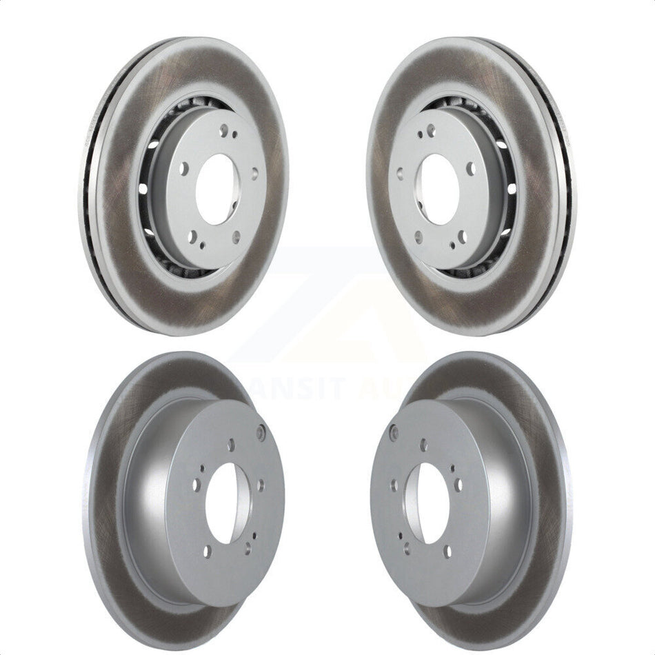 Front Rear Coated Disc Brake Rotors Kit For Mitsubishi Lancer KG-101150 by Genius