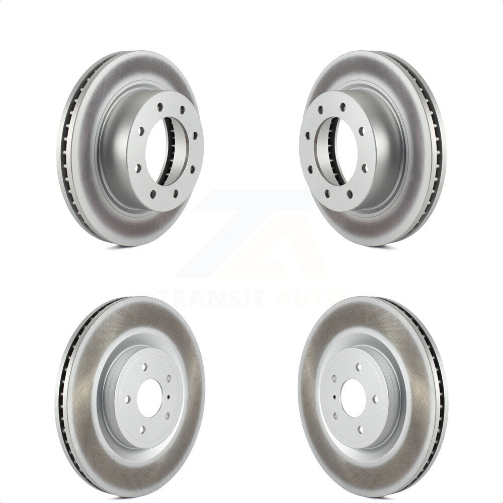 Front Rear Coated Disc Brake Rotors Kit For 2012-2021 Nissan NV2500 NV3500 NV1500 KG-101155 by Genius