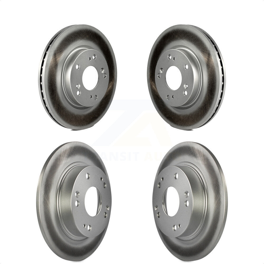 Front Rear Coated Disc Brake Rotors Kit For 2013 Acura ILX 2.0L KG-101159 by Genius