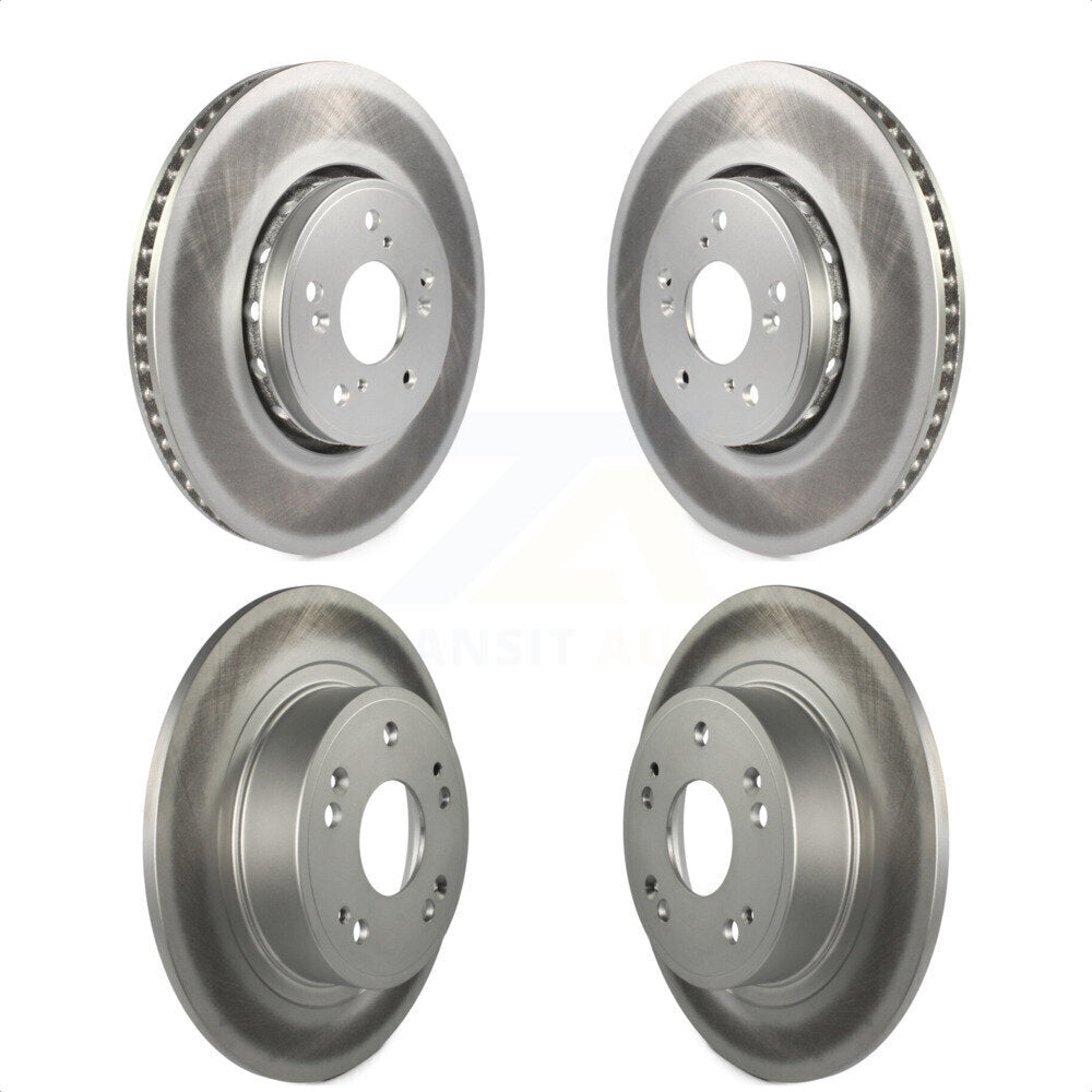 Front Rear Coated Disc Brake Rotors Kit For 2016 Acura ILX KG-101164 by Genius