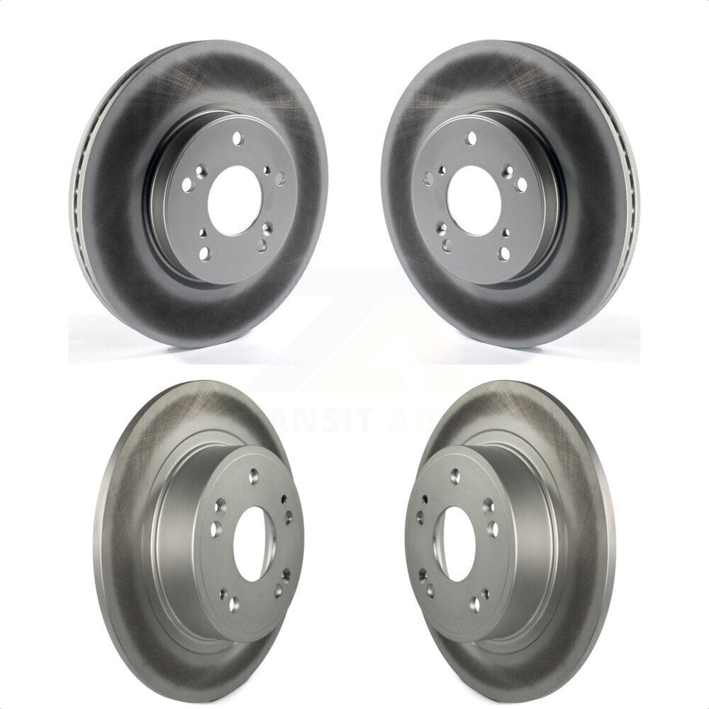 Front Rear Coated Disc Brake Rotors Kit For Honda Accord HR-V KG-101167 by Genius