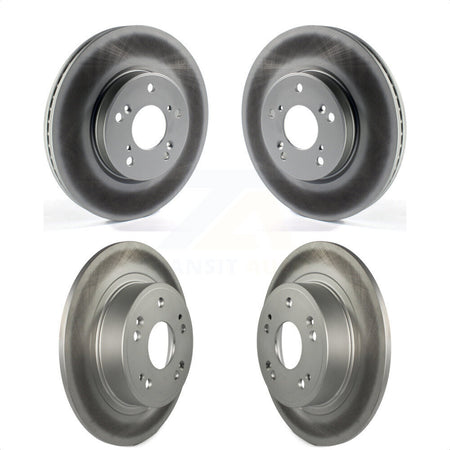 Front Rear Coated Disc Brake Rotors Kit For Honda Accord HR-V KG-101167 by Genius