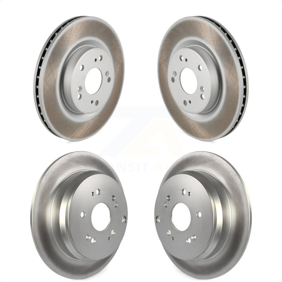 Front Rear Coated Disc Brake Rotors Kit For 2012-2016 Honda CR-V FWD KG-101168 by Genius