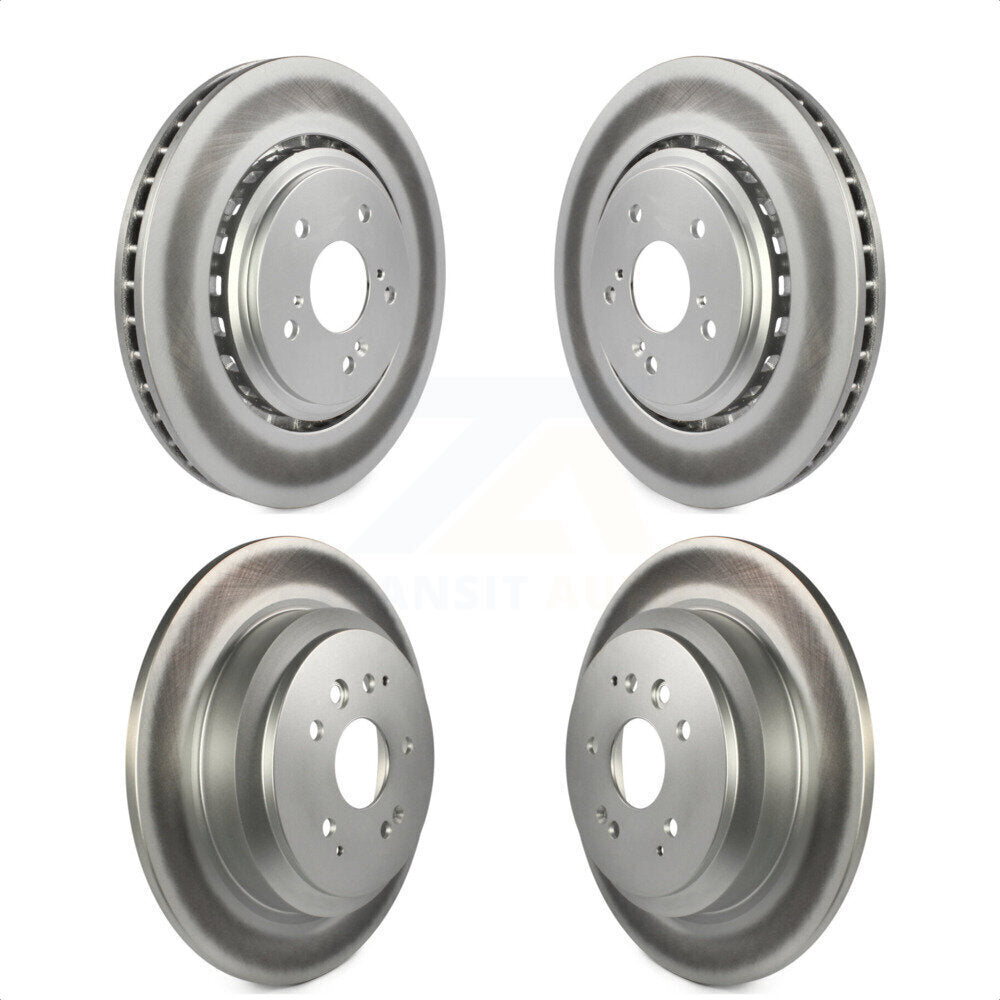 Front Rear Coated Disc Brake Rotors Kit For 2014-2016 Acura MDX KG-101174 by Genius