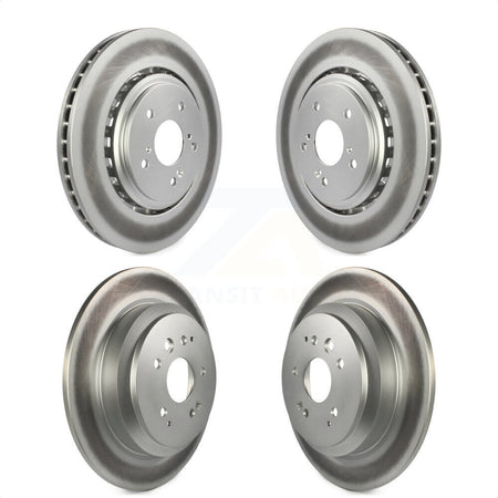 Front Rear Coated Disc Brake Rotors Kit For 2014-2016 Acura MDX KG-101174 by Genius