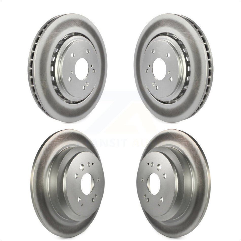 Front Rear Coated Disc Brake Rotors Kit For 2014-2016 Acura MDX KG-101174 by Genius