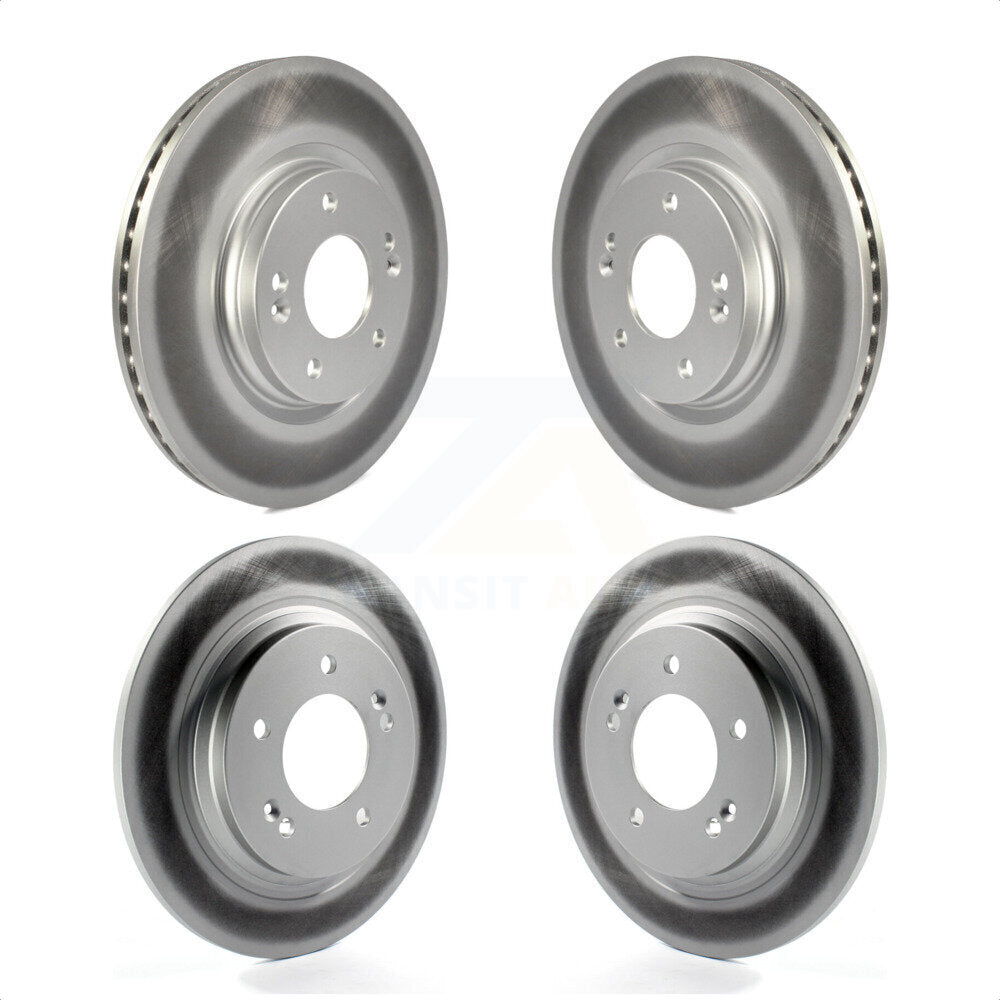 Front Rear Coated Disc Brake Rotors Kit For Kia Optima Hyundai Sonata Elantra GT Forte KG-101196 by Genius