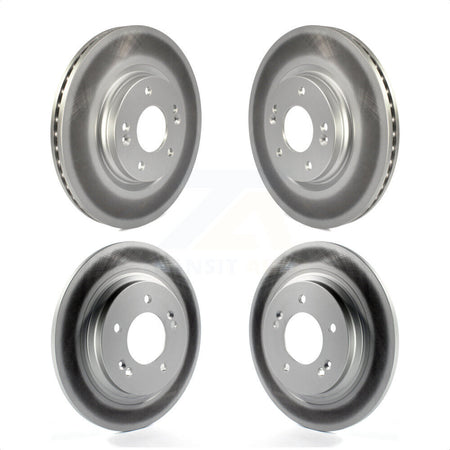 Front Rear Coated Disc Brake Rotors Kit For Kia Optima Hyundai Sonata Elantra GT Forte KG-101196 by Genius