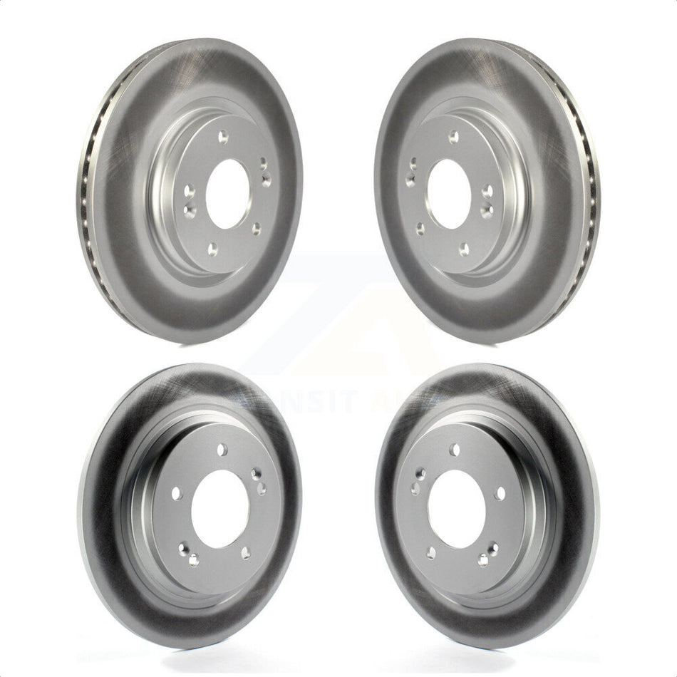 Front Rear Coated Disc Brake Rotors Kit For Kia Optima Hyundai Sonata Elantra GT Forte KG-101196 by Genius