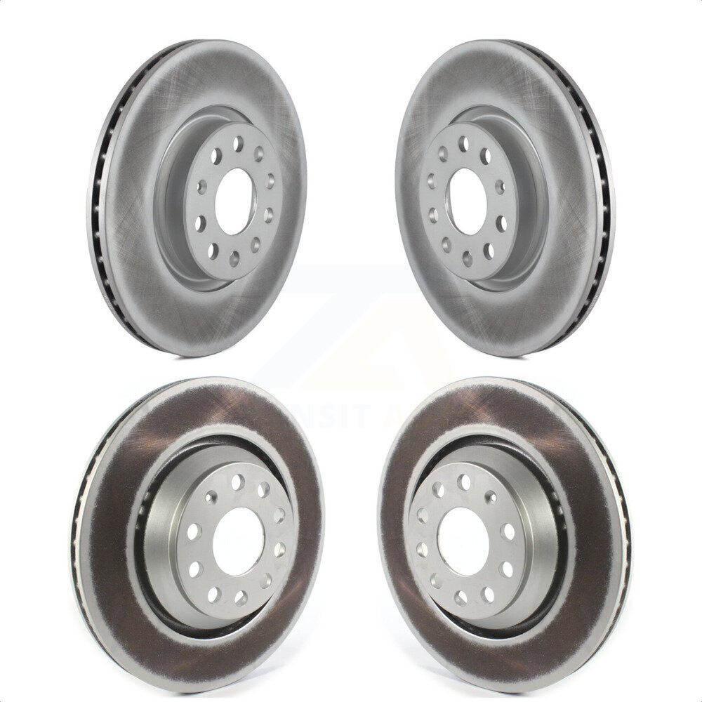 Front Rear Coated Disc Brake Rotors Kit For Volkswagen CC Passat KG-101257 by Genius