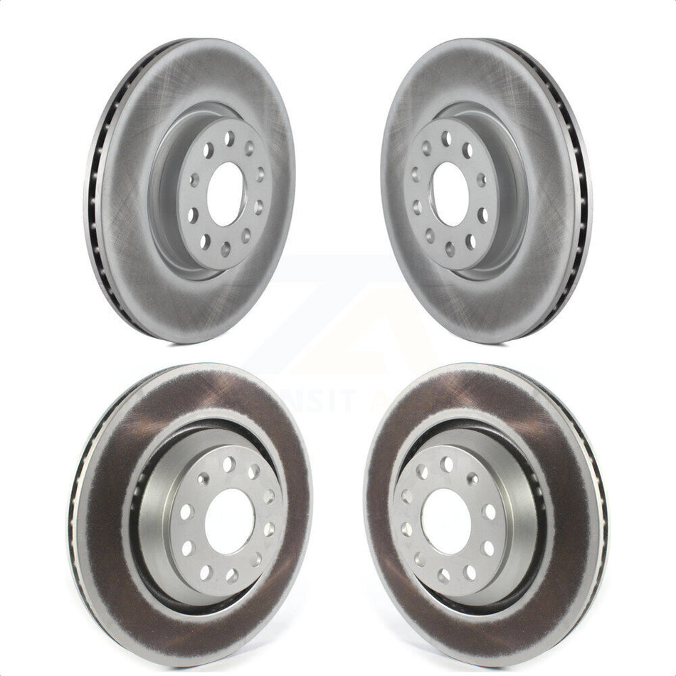 Front Rear Coated Disc Brake Rotors Kit For Volkswagen CC Passat KG-101257 by Genius