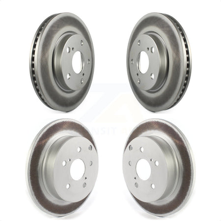 Front Rear Coated Disc Brake Rotors Kit For 2012-2018 Toyota Prius V KG-101258 by Genius