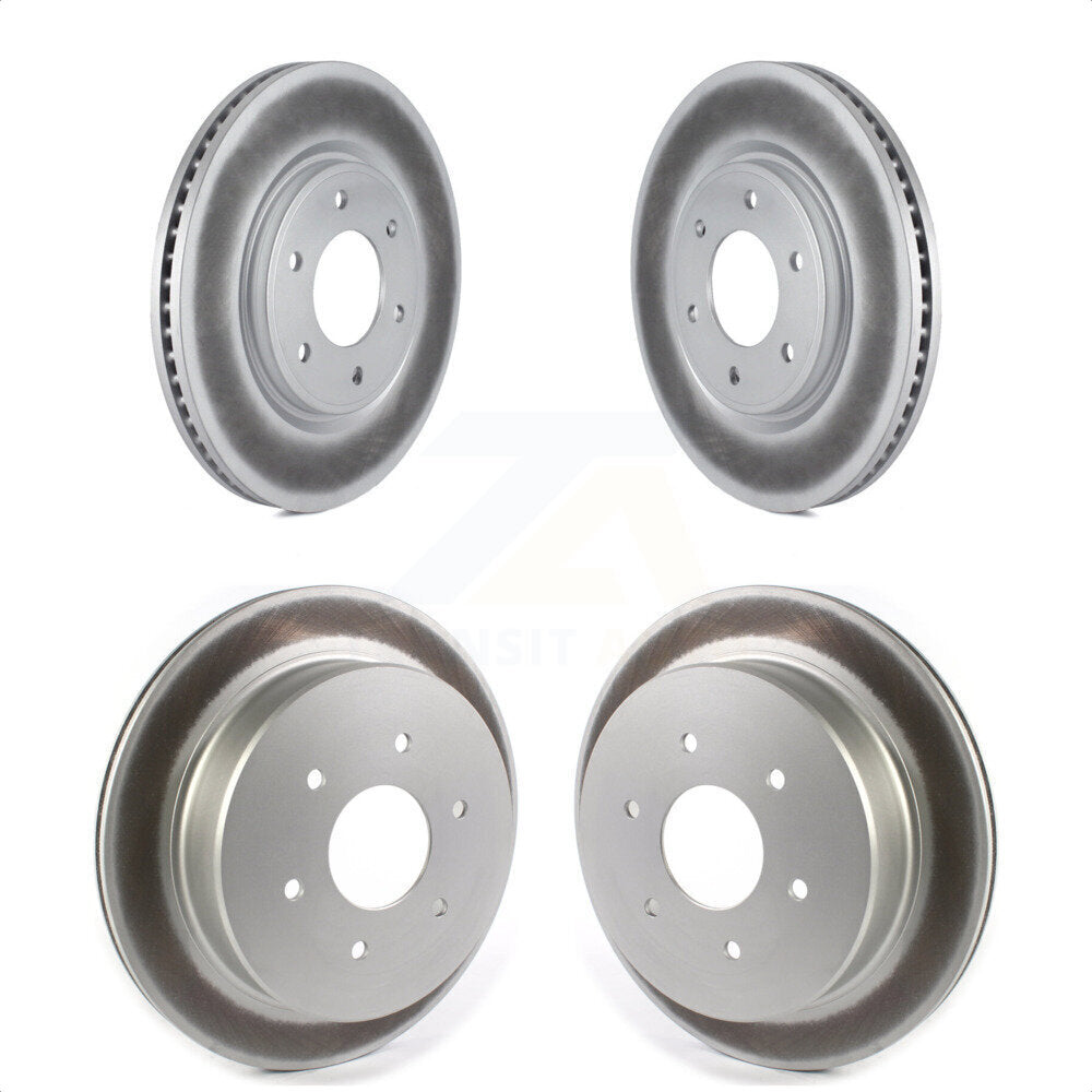 Front Rear Coated Disc Brake Rotors Kit For 2017-2022 Nissan TITAN KG-101262 by Genius