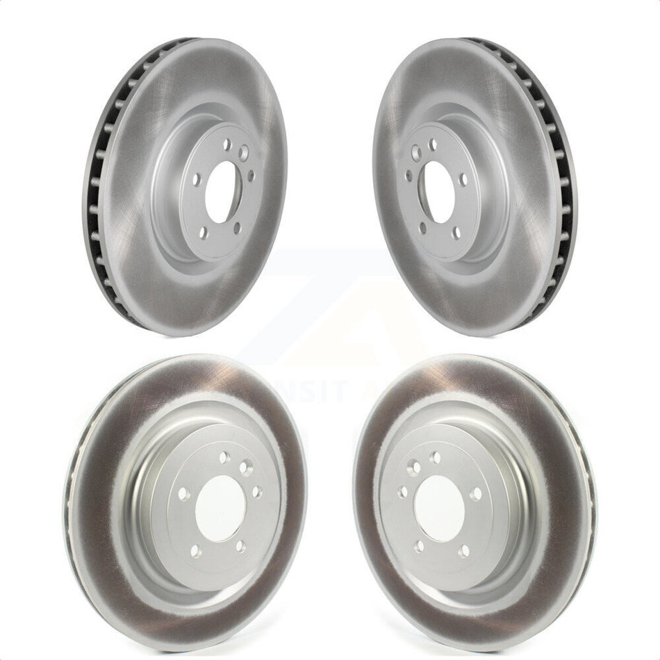 Front Rear Coated Disc Brake Rotors Kit For Land Rover Range Sport Discovery KG-101268 by Genius