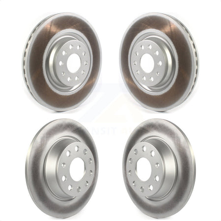 Front Rear Coated Disc Brake Rotors Kit For Volkswagen CC With 340mm Diameter Rotor KG-101271 by Genius