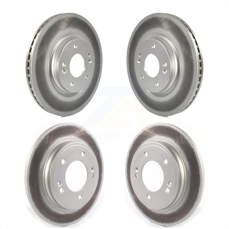 Front Rear Coated Disc Brake Rotors Kit For Hyundai Elantra Kia Forte Veloster KG-101280 by Genius