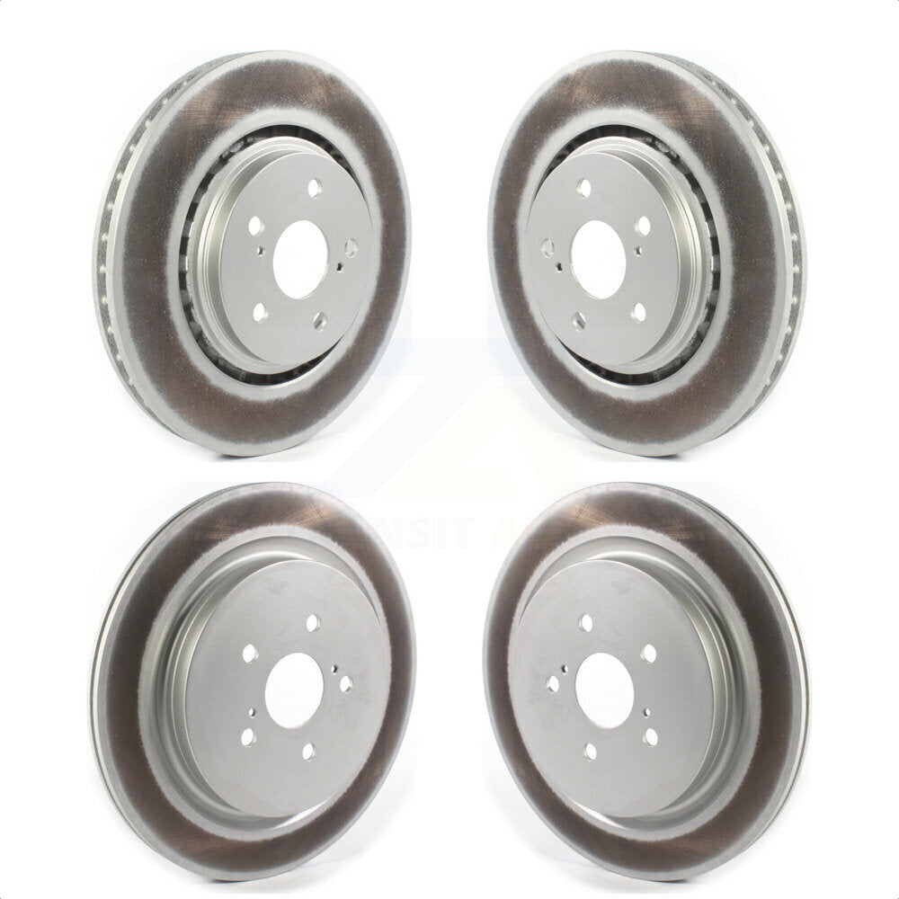 Front Rear Coated Disc Brake Rotors Kit For Lexus RX350 RX450h RX350L RX450hL KG-101283 by Genius