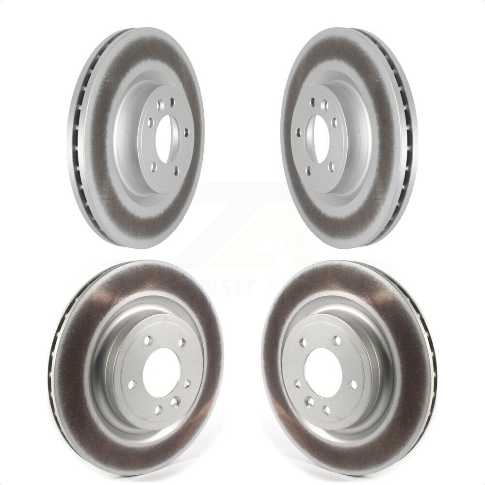 Front Rear Coated Disc Brake Rotors Kit For Land Rover Range Sport Discovery KG-101301 by Genius