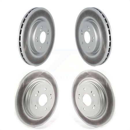 Front Rear Coated Disc Brake Rotors Kit For 2019-2022 Acura RDX KG-101303 by Genius