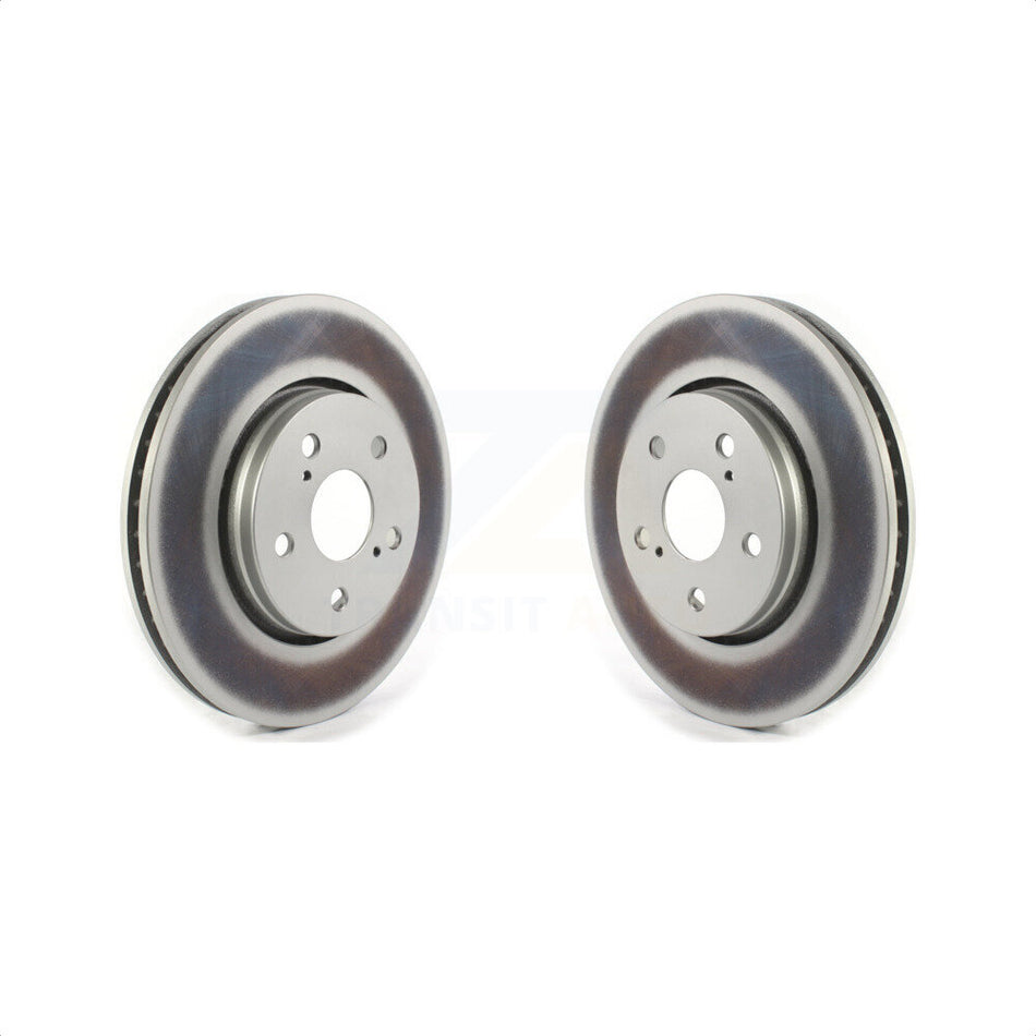 Front Coated Disc Brake Rotors Pair For Toyota C-HR KG-101347 by Genius