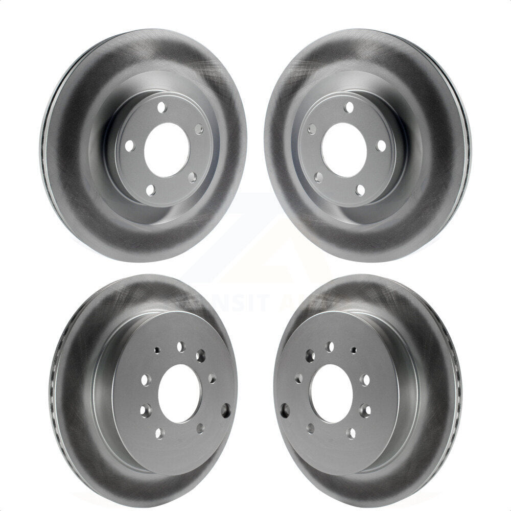 Front Rear Coated Disc Brake Rotors Kit For Ford Edge Lincoln MKX KG-101381 by Genius