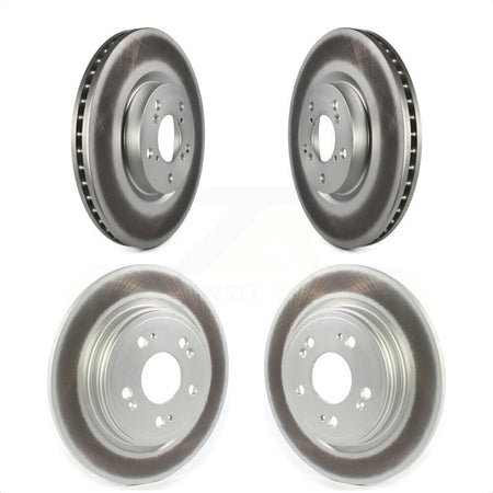 Front Rear Coated Disc Brake Rotors Kit For 2014-2020 Acura RLX Sport Hybrid SH-AWD KG-101388 by Genius