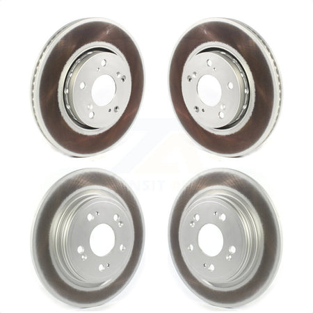 Front Rear Coated Disc Brake Rotors Kit For Acura RLX KG-101389 by Genius