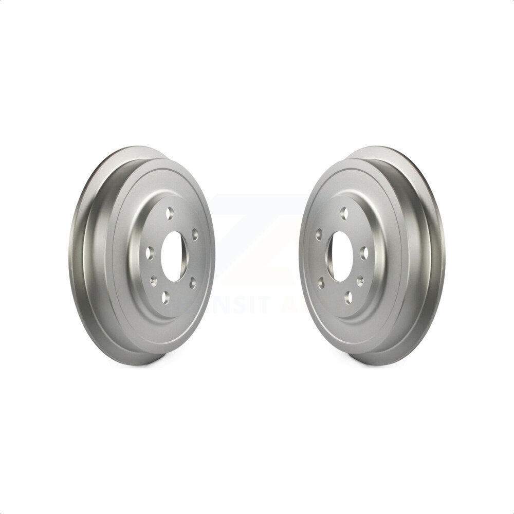 Rear Coated Brake Drums Pair For Volkswagen Jetta Beetle KG-101417 by Genius