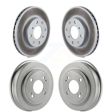 Front Rear Disc Brake Rotors Drums Kit For Honda Civic KG-101425 by Genius