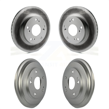 Front Rear Disc Brake Rotors Drums Kit For Honda Civic KG-101427 by Genius