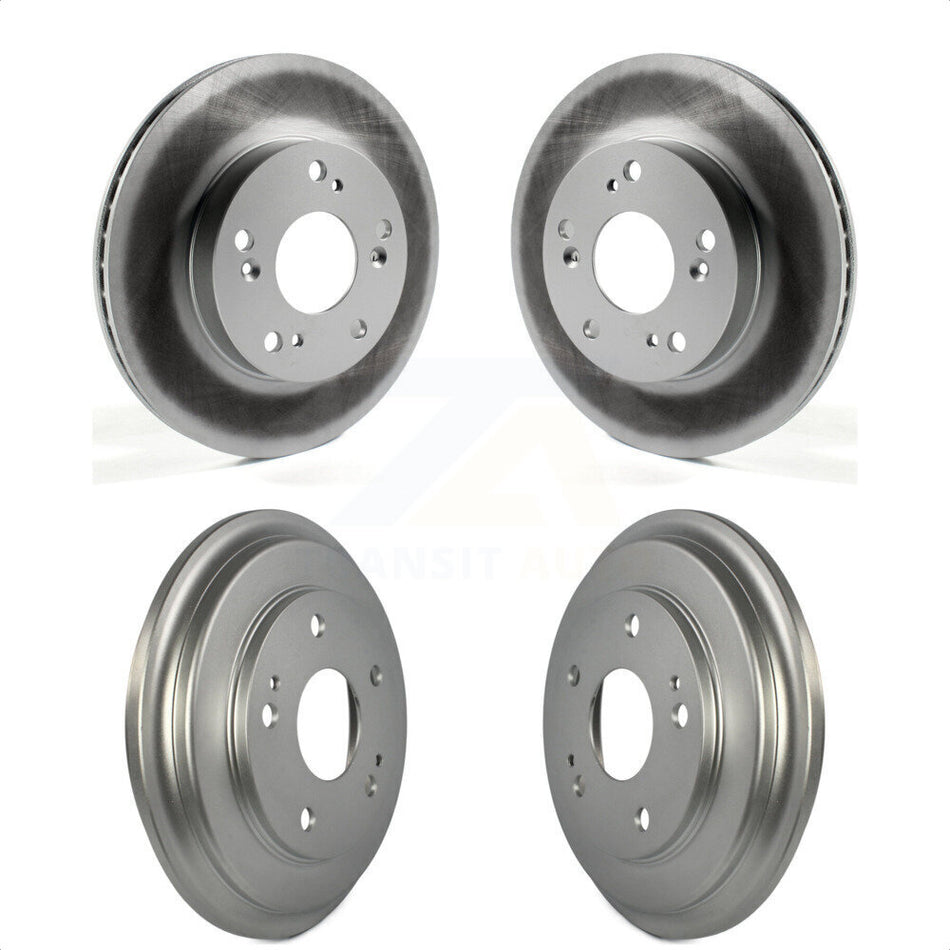 Front Rear Disc Brake Rotors Drums Kit For Honda Civic KG-101427 by Genius