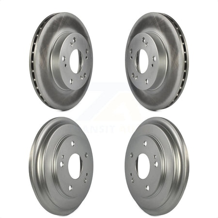 Front Rear Disc Brake Rotors Drums Kit For Honda Civic KG-101429 by Genius