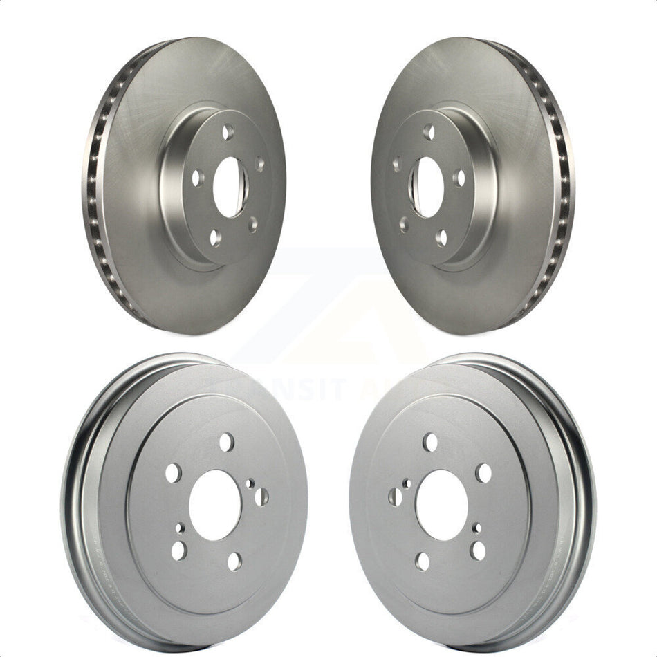 Front Rear Disc Brake Rotors Drums Kit For Toyota Corolla Celica KG-101430 by Genius