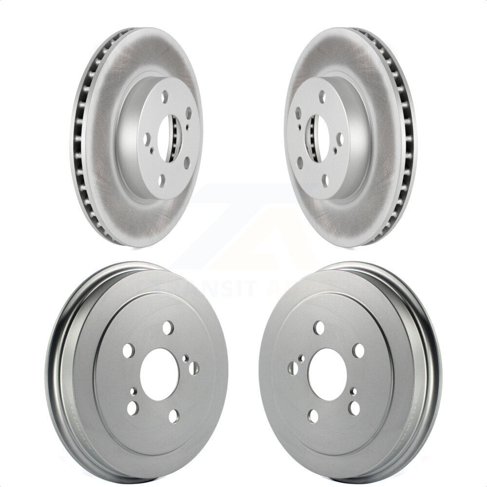 Front Rear Disc Brake Rotors Drums Kit For 2004-2008 Toyota Prius KG-101431 by Genius