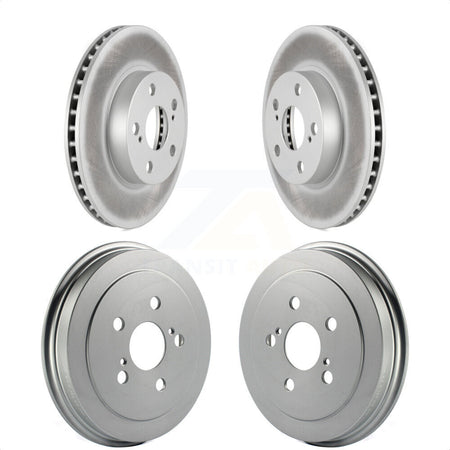 Front Rear Disc Brake Rotors Drums Kit For 2004-2008 Toyota Prius KG-101431 by Genius