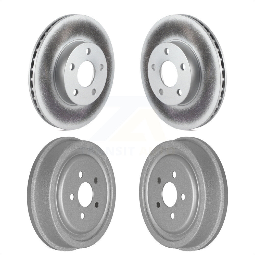 Front Rear Disc Brake Rotors Drums Kit For 2003-2005 Chevrolet Cavalier Pontiac Sunfire KG-101435 by Genius