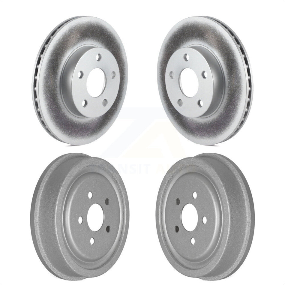 Front Rear Disc Brake Rotors Drums Kit For 2003-2005 Chevrolet Cavalier Pontiac Sunfire KG-101435 by Genius