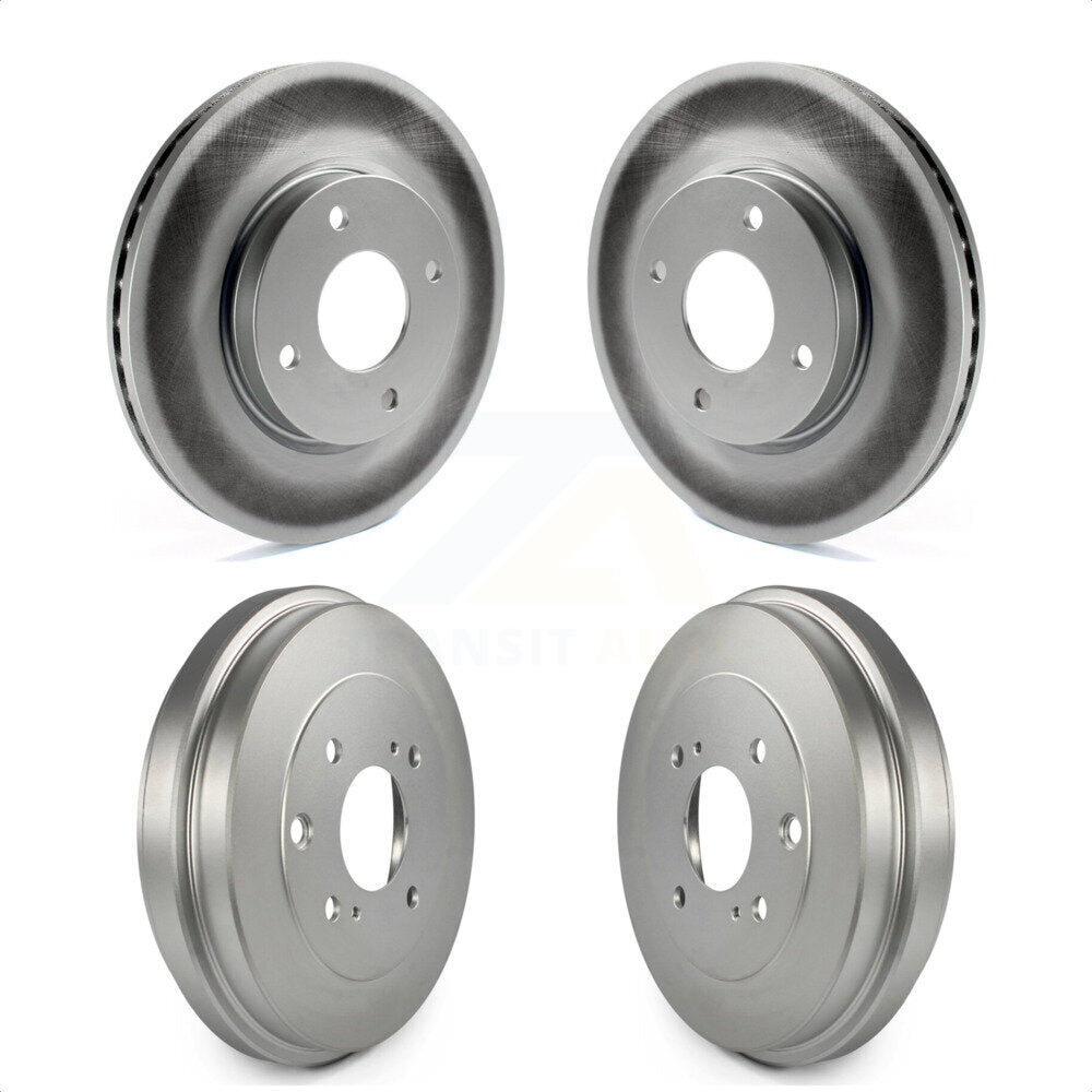 Front Rear Disc Brake Rotors Drums Kit For Nissan Sentra Versa Cube KG-101436 by Genius